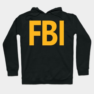 FBI Shirt Back Print Gold Hoodie